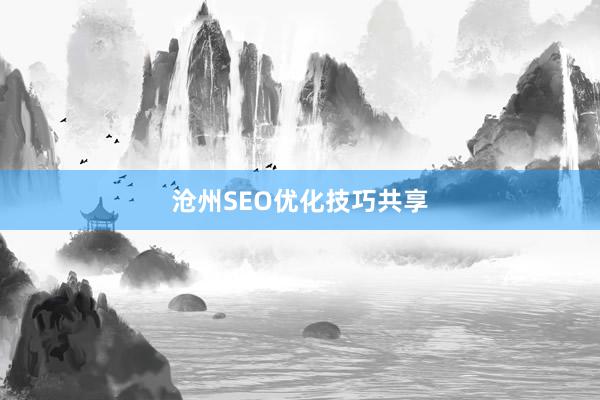 沧州SEO优化技巧共享